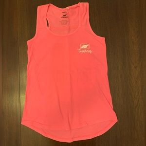 Turnrows ladies juniors small pink thick strap tank